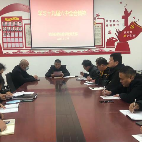 立德树人担使命 继往开来新征程-板桥实验学校党支部学习党的十九届六中全会精神