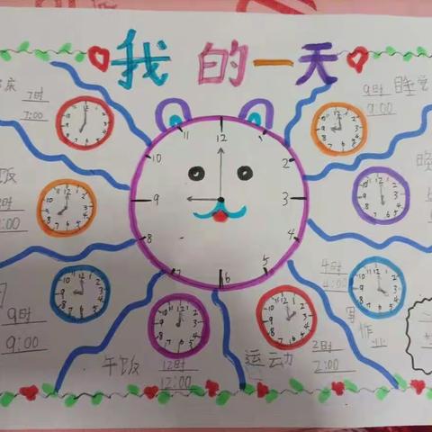 “数”我“绘”学      “时间”也精彩——  一年级作业秀