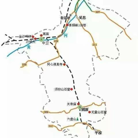 西北五省旅游地图