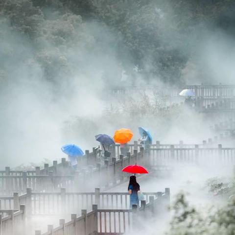 雨中漫步