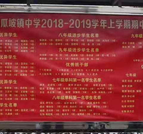 学生是船     教师是桨     家长是帆——华州区瓜坡镇中学期中表彰大会及家长会