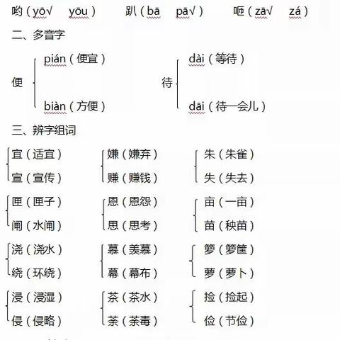 五年级语文上册总复习