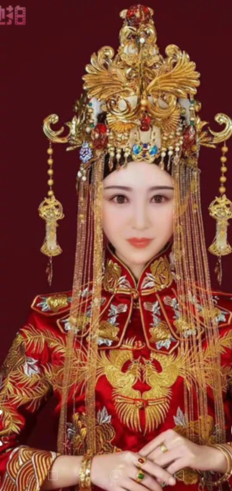 ❤❤❤❤❤❤我的美篇制作！我们中国的红嫁衣真的美丽又漂亮！😄🍎❤🌺🌺💐💐