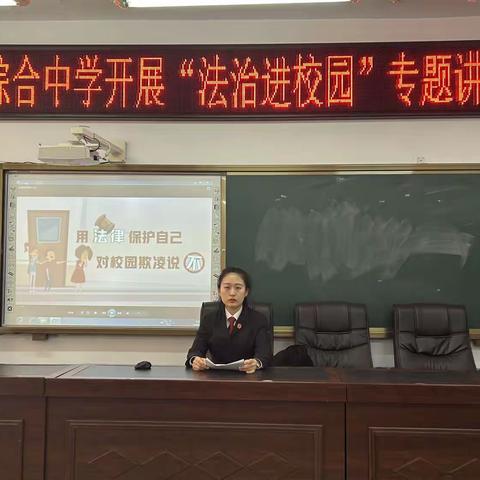 用法律保护自己 向校园欺凌说“不”——综合中学法制教育活动