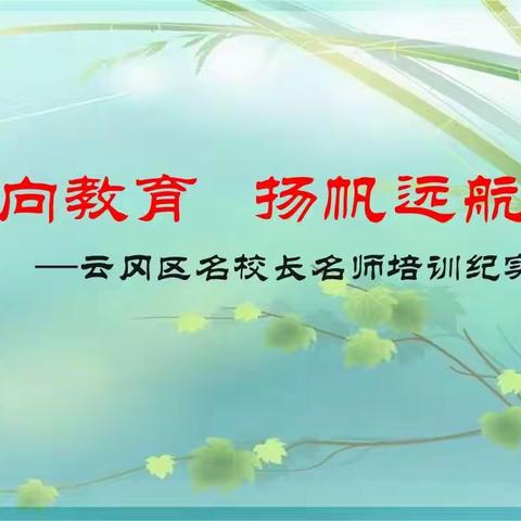 心向教育  扬帆远航——云冈区名校长名师培训纪实（五）