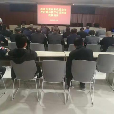 淞江街道收听收看全省农村集体资产年度清查视频培训