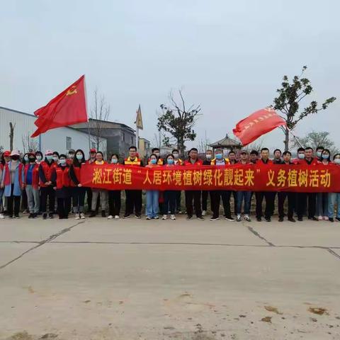 淞江街道开展“人居环境植树绿化靓起来”义务植树活动