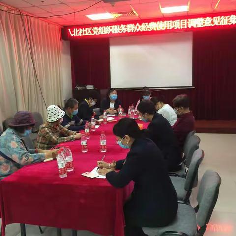 八北社区2020年党组织服务群众经费使用项目调整意见征集会