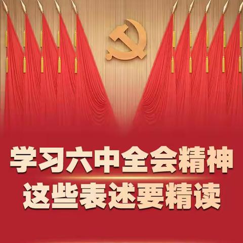 学习六中全会精神这些表述要精读