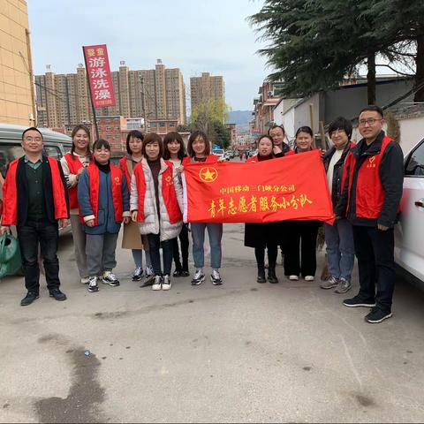 卢氏分公司党员带头，开展“学雷锋，清洁环境”志愿者服务活动（副本）