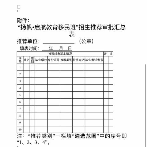 招生啦！社旗县教育体育局“扬帆·启航教育移民班”招生工作的通知