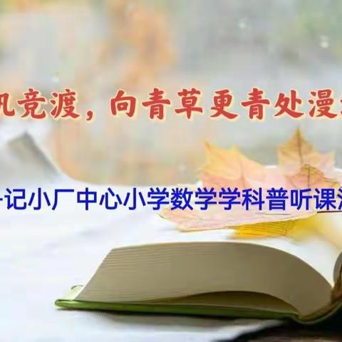 千帆竞渡，向青草更青处漫溯--记小厂中心小学数学学科普听课活动