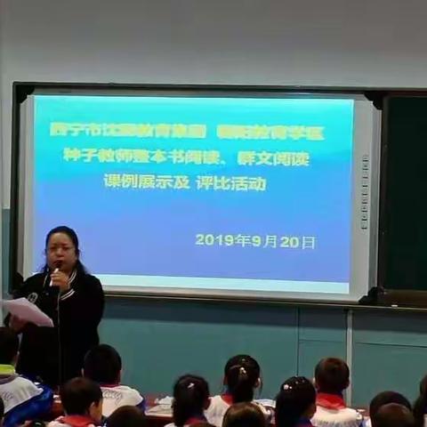 朝阳教育学区语文学科种子教师整本书阅读及群文阅读课例展示及评比活动