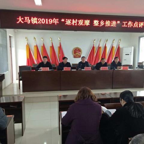 大马镇认真开展2019年第一季度“逐村观摩  整乡推进”活动