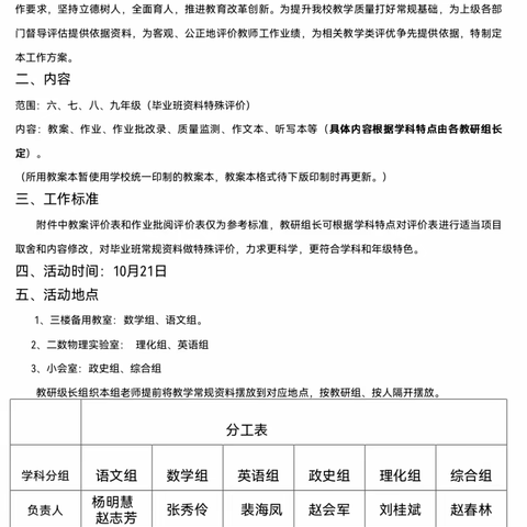 抓常规，促教学—出头岭镇景兴春蕾初级中学数学组教学常规检查