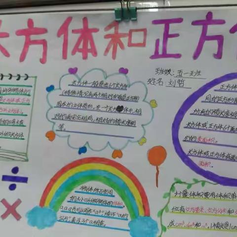 五一班丰富多彩的假期作业