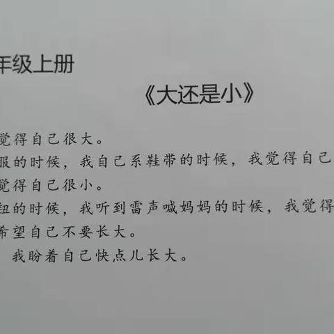 《大还是小》（一上）吴媛媛