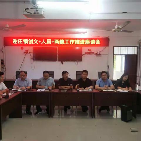 谢庄镇召开创文+人居+两貌工作推进座谈会