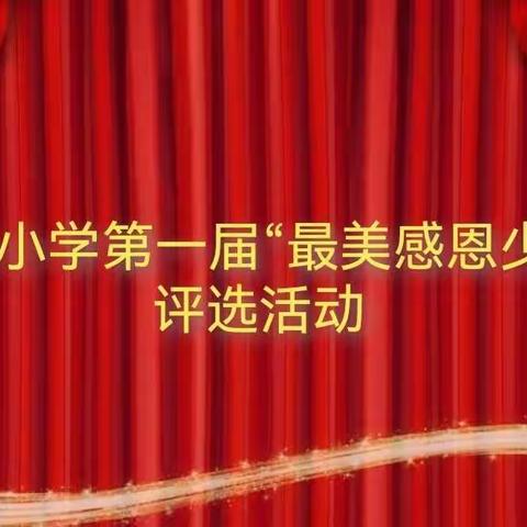 感恩相伴，逐梦远航——弘晟小学第一届“最美感恩少年”评选活动