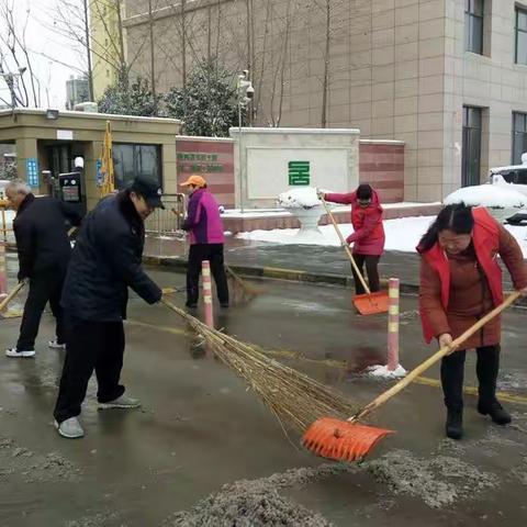 清除积雪，确保安全出行——东城花园物业部“以雪为令”及时清除积雪