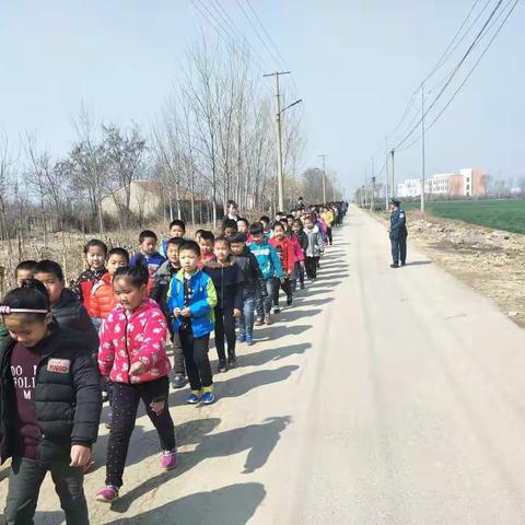 侯镇挑沟小学党支部开展清明节祭扫活动