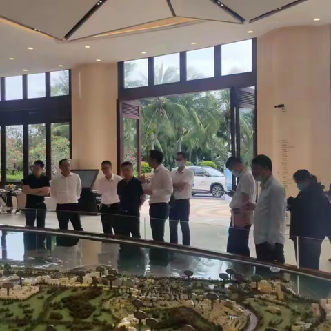 县委常委、宣传部部长叶厉豪带队到陵水清水湾雅居乐调研特色产业小镇建设及开展招商活动
