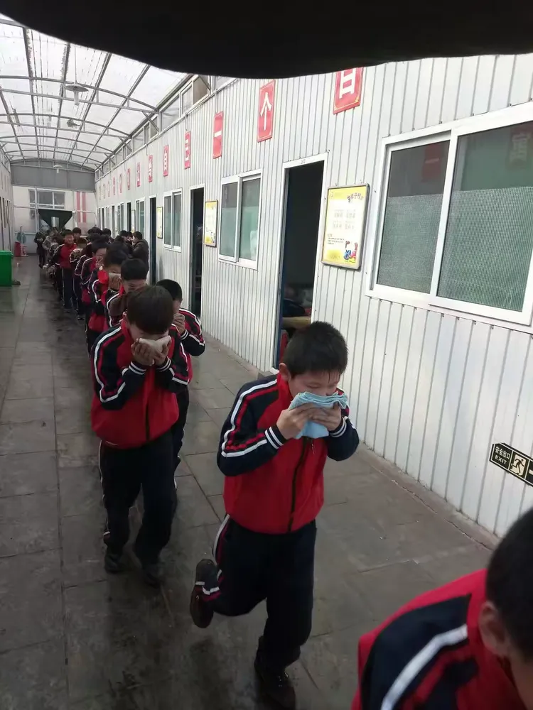 上党区柳林学校2019年3月消防应急疏散演练