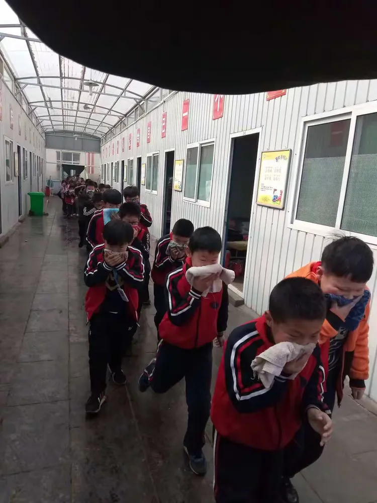 上党区柳林学校2019年3月消防应急疏散演练