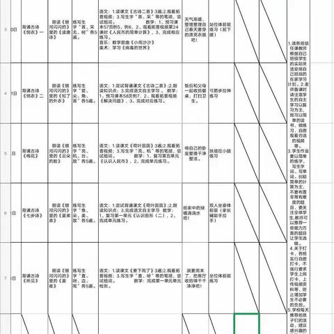 停课不停学，成长不停歇一年级数学