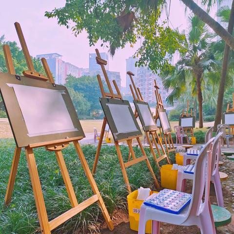 大大班专业美术写生活动《公园小路》