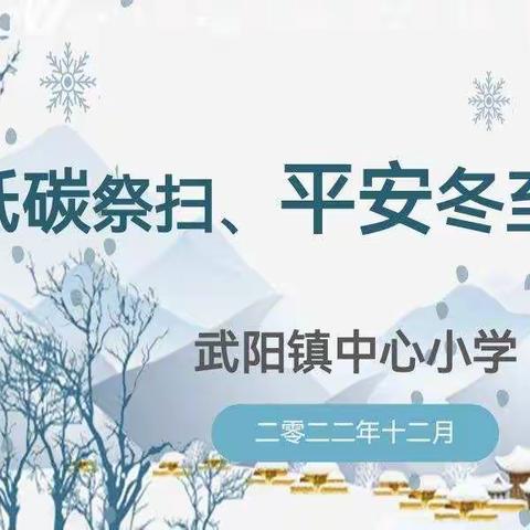 低碳祭扫 平安冬至——武阳镇中心小学开展新时代文明实践活动