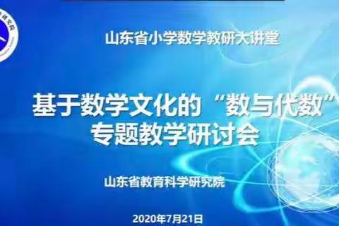 【莒南十小 张广亮】文化背后的知识——《基于数学文化的“数与代数”专题教学研讨会》