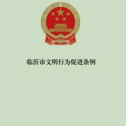 岭泉镇中心小学《临沂市文明行为促进条例》宣传明白纸