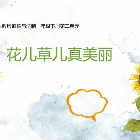 一年级道德与法治第二单元6《花儿草儿真美丽》导学课   4.7