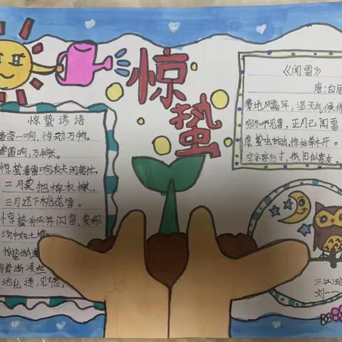 农林路小学三年级2班 二十四节气之惊蛰线上班会活动