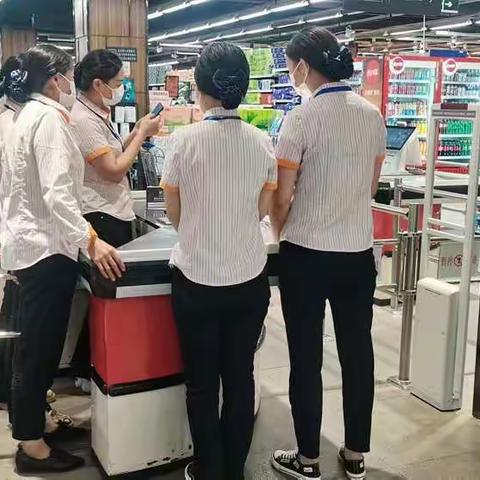 建始店21日一26日收银技能培训汇报