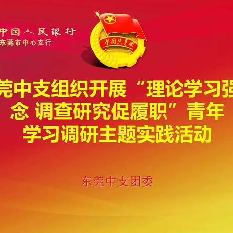 东莞中支组织开展“理论学习强信念 调查研究促履职”青年学习调研主题实践活动