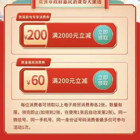 消费惠民、乐购贵溪，政府电子消费券使用全攻略
