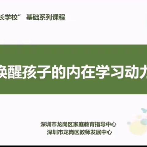 百外春蕾小学101班幸福家校学习之  《唤醒孩子内在学习动力》