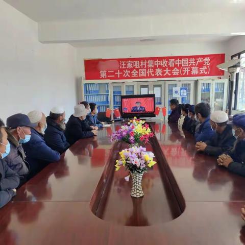 流顺镇汪家咀村集中收看中国共产党第二十次全国代表大会开幕盛况