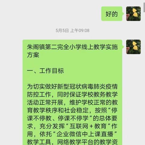 你我同行战疫情，携手共进学不停——朱阁镇第二完全小学线上教学剪影