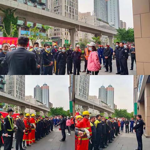 五一节前前进街燕马社区及辖区单位联合消防演练