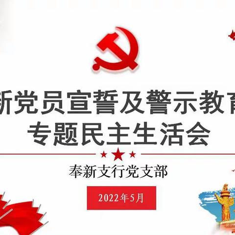 奉新支行党支部召开警示教育专题组织生活会