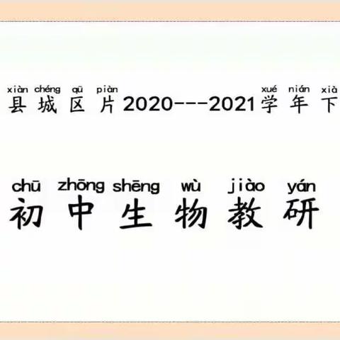 同课异构展风采 携手共进促发展——记2020—2021学年度下学期城区片初中生物教研活动纪实
