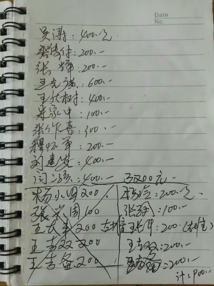 王新春往来流水账单