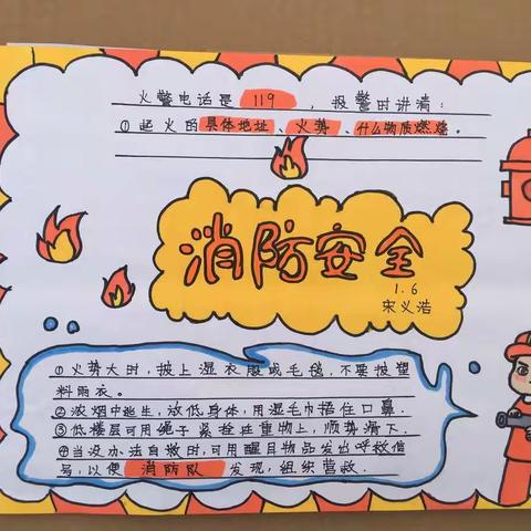 花苑中学一年级六班 第二期“预防火灾” 我是小小宣传员