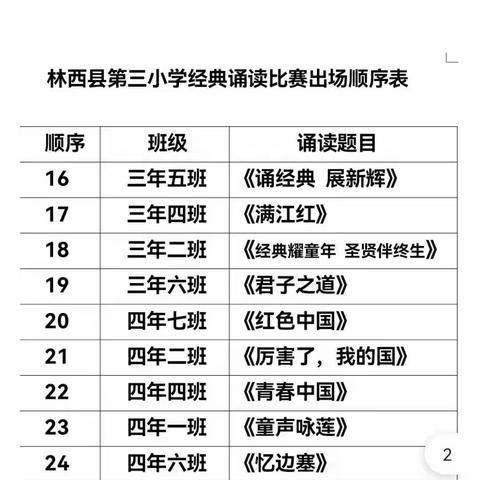 忆峥嵘岁月，诵国学经典——林西县第三小学经典诵读比赛