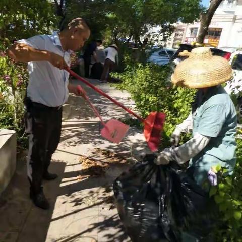 三亚嘉仕物业25度阳光清洁家园主题党日活动