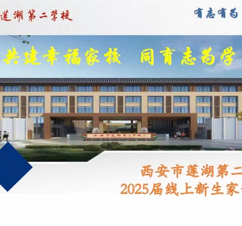 【志·为★二校】共建幸福家校  同育志为学子—西安市莲湖第二学校召开初2025届新生家长线上见面会