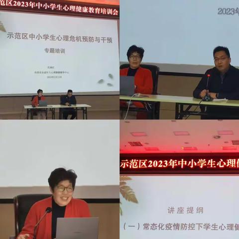 示范区社会事务管理中心组织召开2023年全区中小学心理健康教育培训会